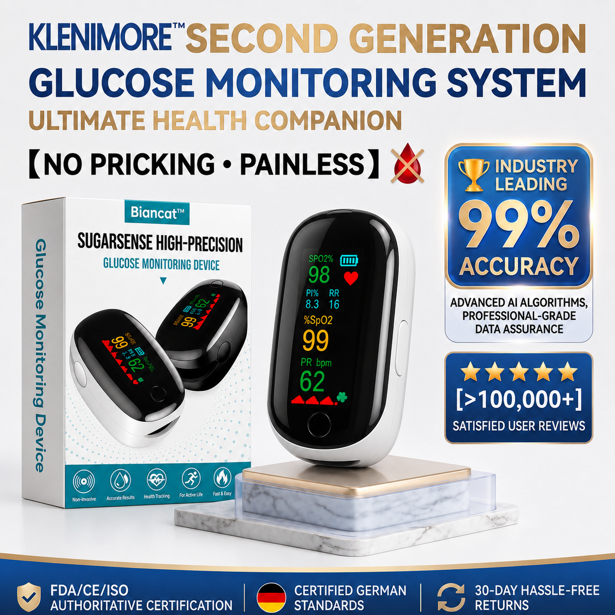 🔥Gluco One™🔥 - High-Precision Glucose Monitoring Device | Imported From USA | 🚨Limited Stock Available🚨