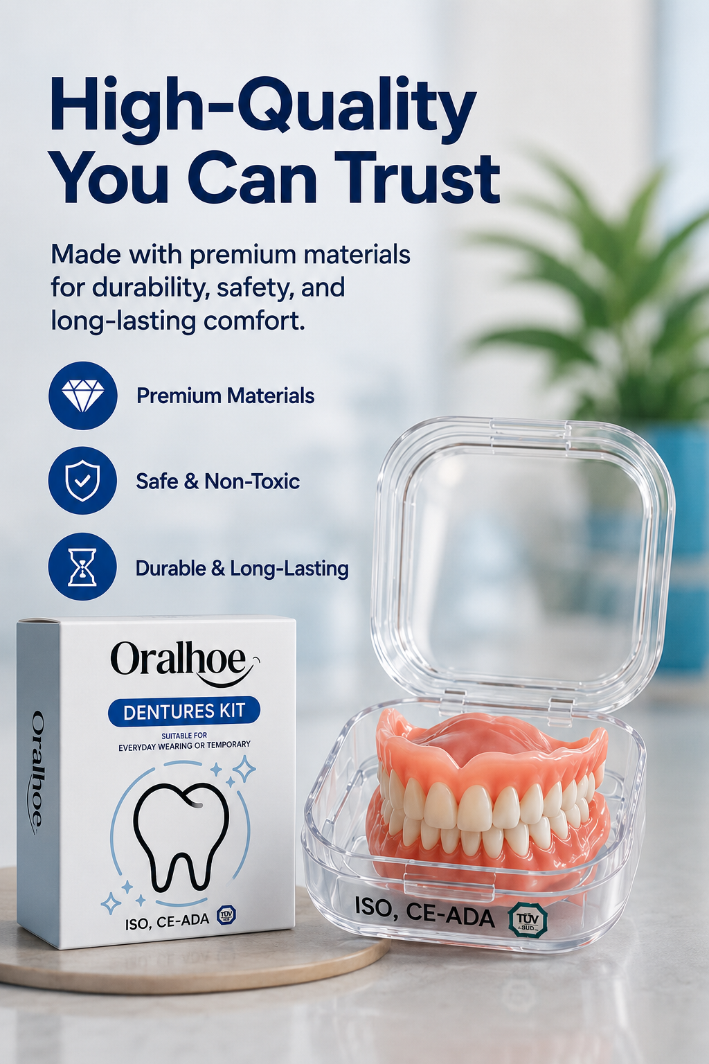 Instant Full Restoration Dentures – Fit At Home In Minutes